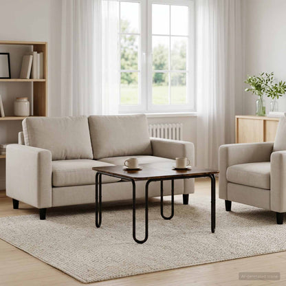 vidaXL Coffee Table Smoked Oak 79.5 x 79.5 x 45 cm Engineered Wood 1