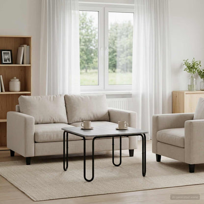 vidaXL Coffee Table Grey Sonoma 79.5 x 79.5 x 45 cm Engineered Wood 1