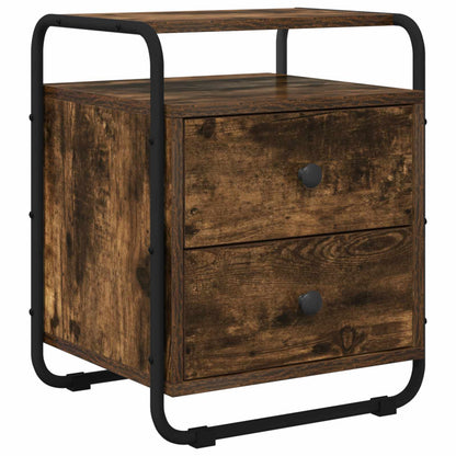vidaXL Bedside Cabinet Smoked Oak 40 x 36.5 x 50 cm Engineered Wood 2