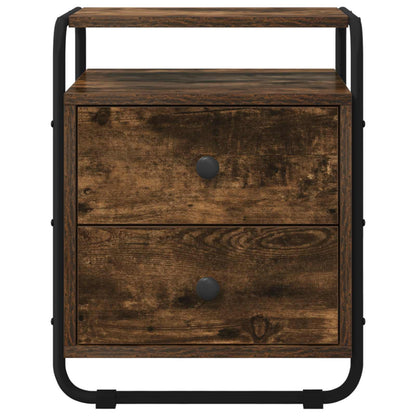 vidaXL Bedside Cabinet Smoked Oak 40 x 36.5 x 50 cm Engineered Wood 5