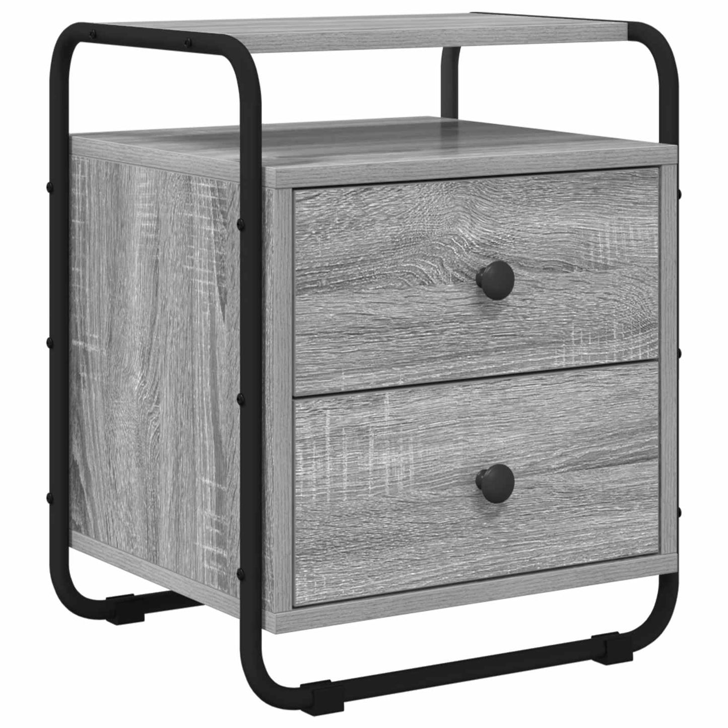 vidaXL Bedside Cabinet Grey Sonoma 40 x 36.5 x 50 cm Engineered Wood 1