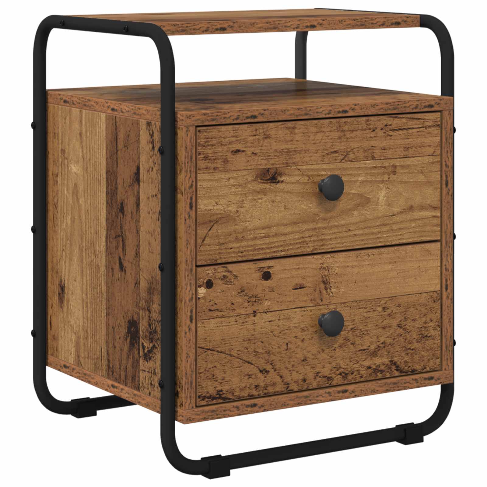 vidaXL Bedside Cabinet Old Wood 40 x 36.5 x 50 cm Engineered Wood 1
