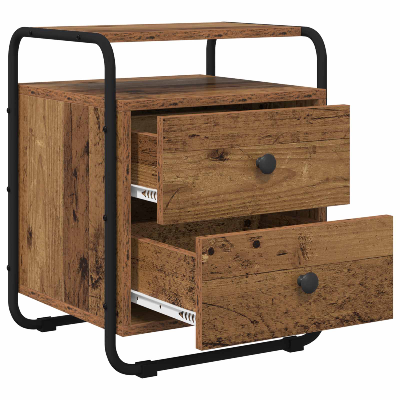 vidaXL Bedside Cabinet Old Wood 40 x 36.5 x 50 cm Engineered Wood 3