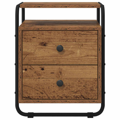 vidaXL Bedside Cabinet Old Wood 40 x 36.5 x 50 cm Engineered Wood 4