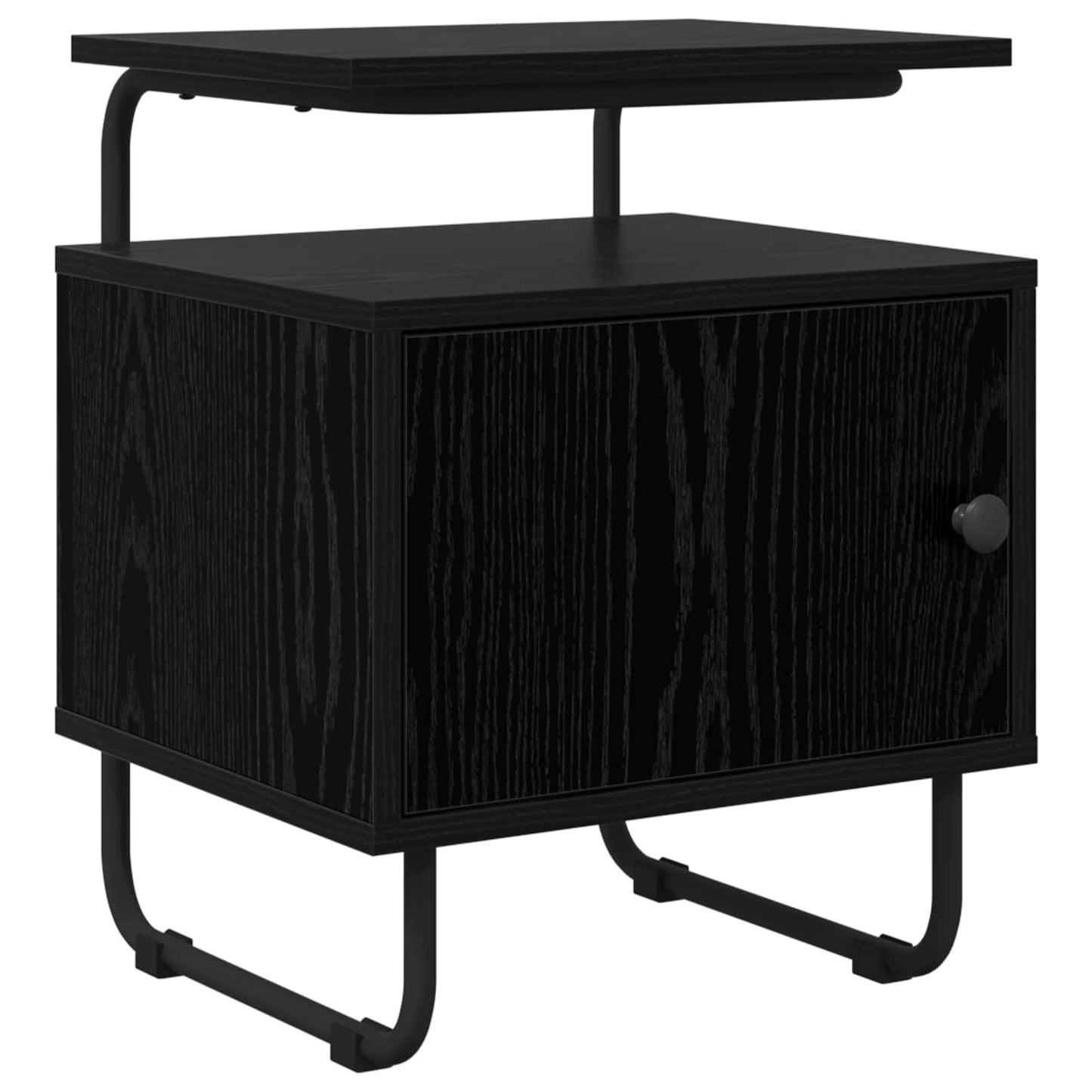 vidaXL Bedside Cabinet 2 pcs Black Oak 40 x 36.5 x 50 cm 3