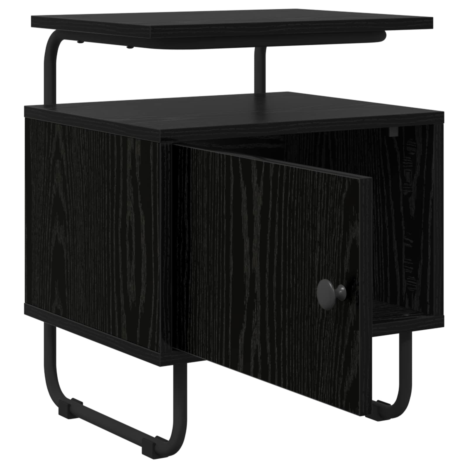 vidaXL Bedside Cabinet 2 pcs Black Oak 40 x 36.5 x 50 cm 4