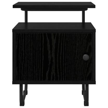 vidaXL Bedside Cabinet 2 pcs Black Oak 40 x 36.5 x 50 cm 5