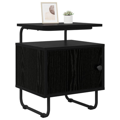 vidaXL Bedside Cabinet 2 pcs Black Oak 40 x 36.5 x 50 cm 2