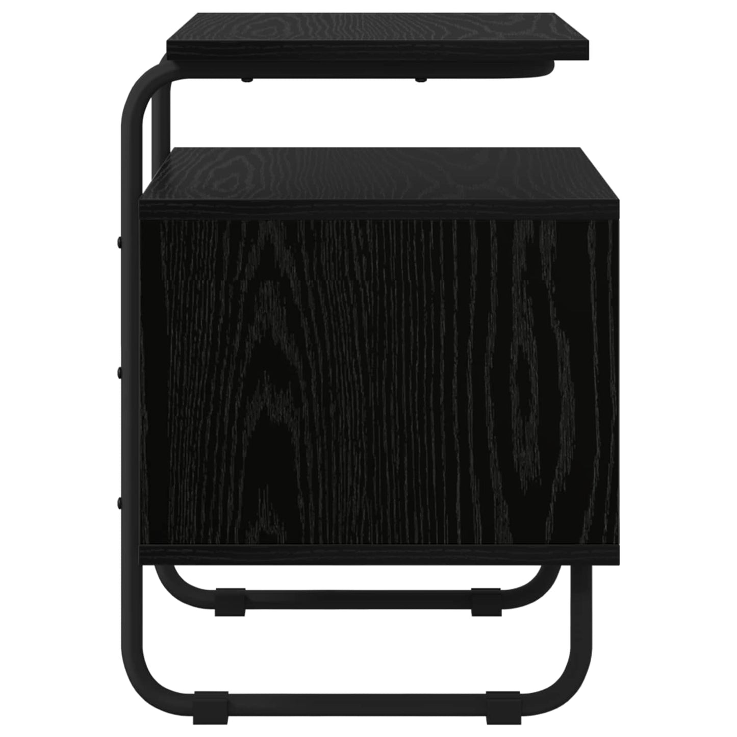 vidaXL Bedside Cabinet 2 pcs Black Oak 40 x 36.5 x 50 cm 6