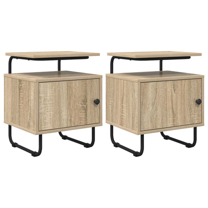 vidaXL Bedside Cabinet 2 pcs Sonoma Oak 40 x 36.5 x 50 cm 2