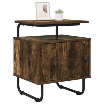 vidaXL Bedside Cabinet 2 pcs Smoked Oak 40 x 36.5 x 50 cm 2
