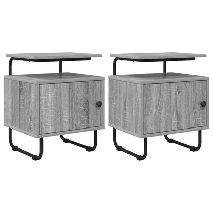 vidaXL Bedside Cabinet 2 pcs Grey Sonoma 40 x 36.5 x 50 cm 1