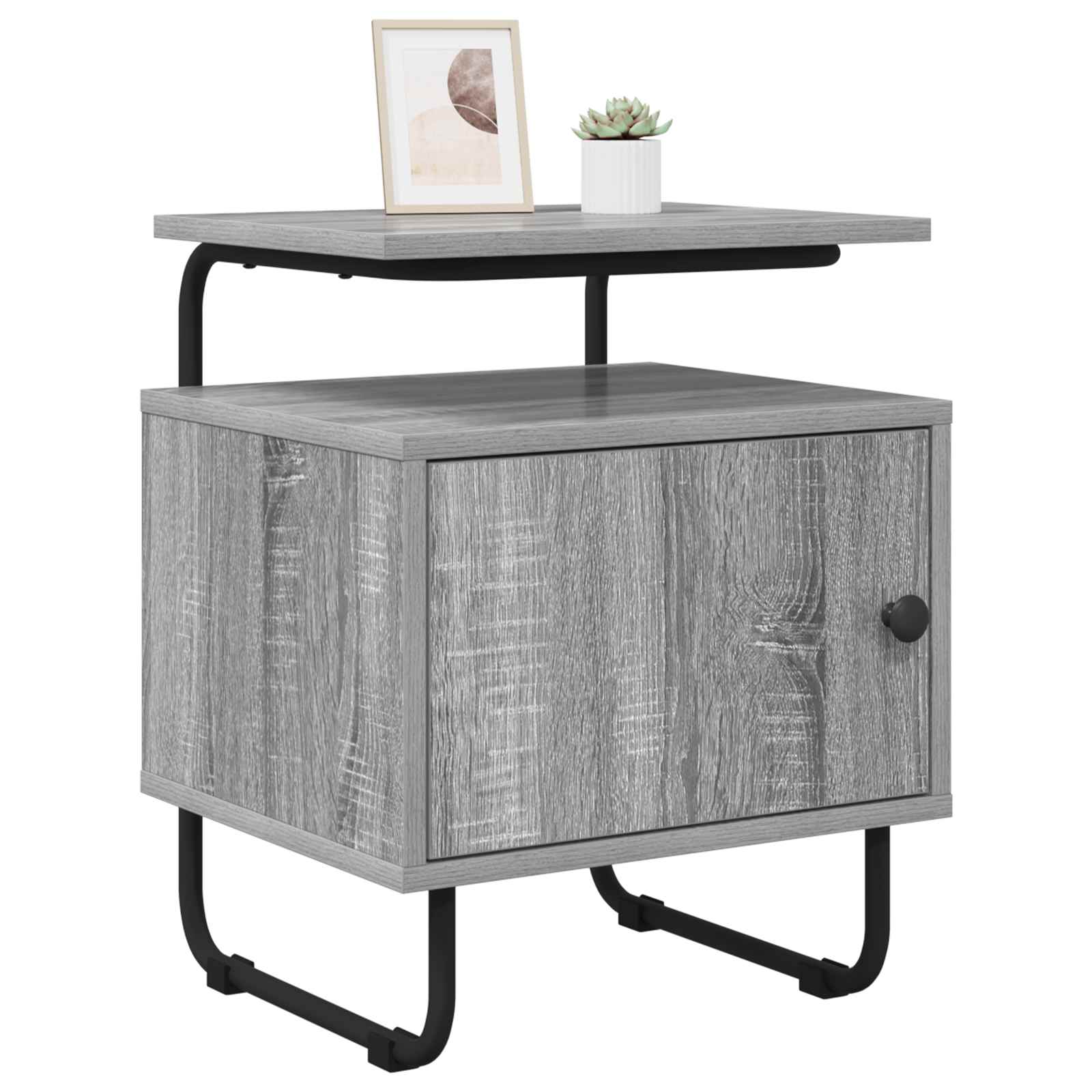 vidaXL Bedside Cabinet 2 pcs Grey Sonoma 40 x 36.5 x 50 cm 2