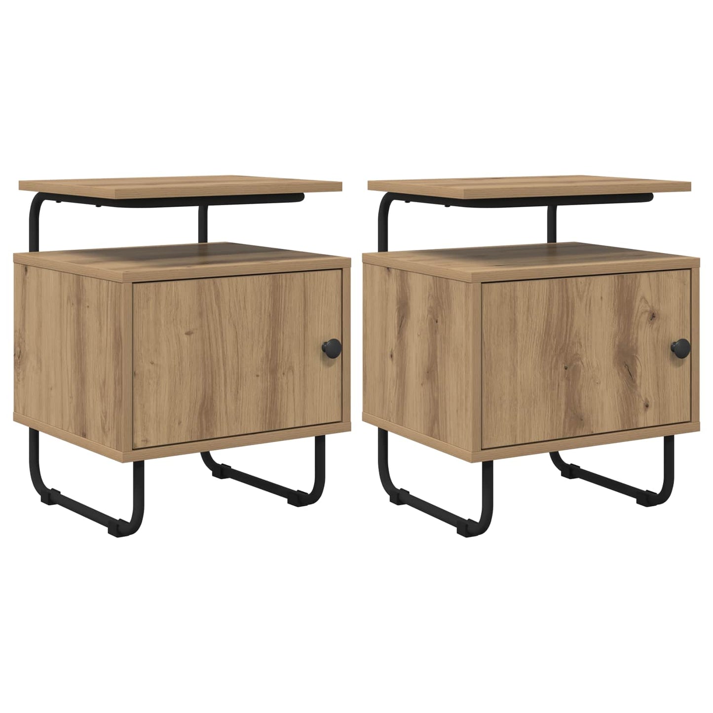 vidaXL Bedside Cabinet 2 pcs Artisan Oak 40 x 36.5 x 50 cm 1