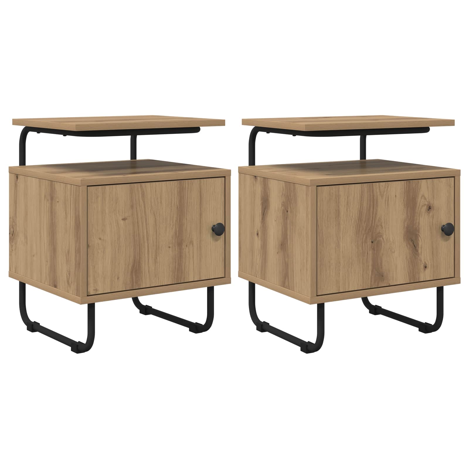 vidaXL Bedside Cabinet 2 pcs Artisan Oak 40 x 36.5 x 50 cm 1