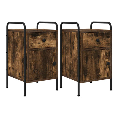 Bedside Cabinet 35 x 36.5 x 61 cm Smoked oak 2