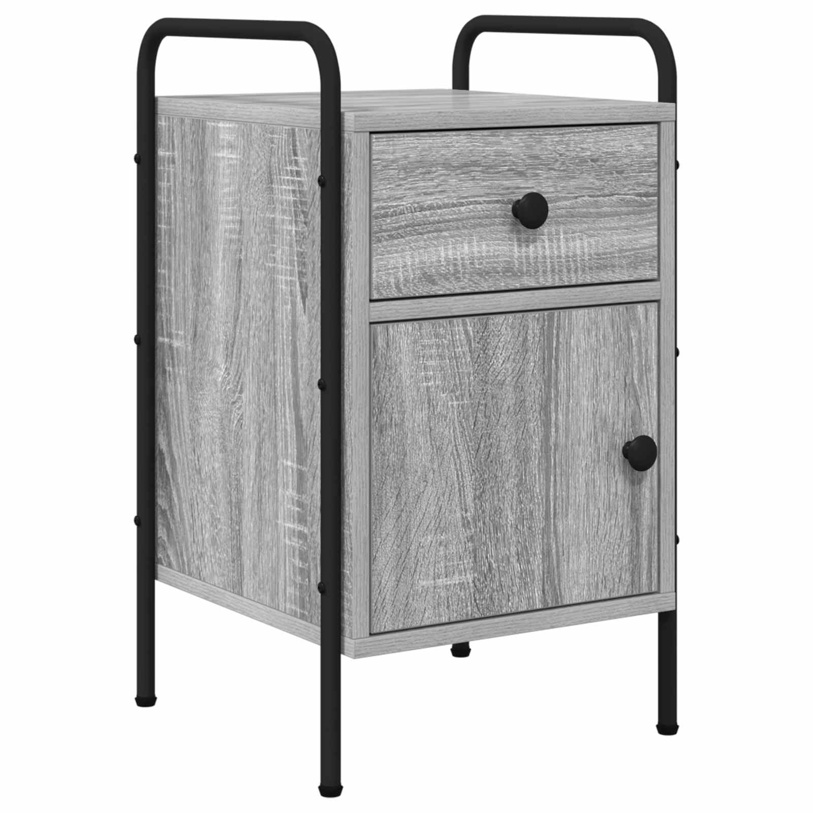 vidaXL Bedside Cabinet Grey Sonoma 35 x 36.5 x 61 cm Engineered Wood 1