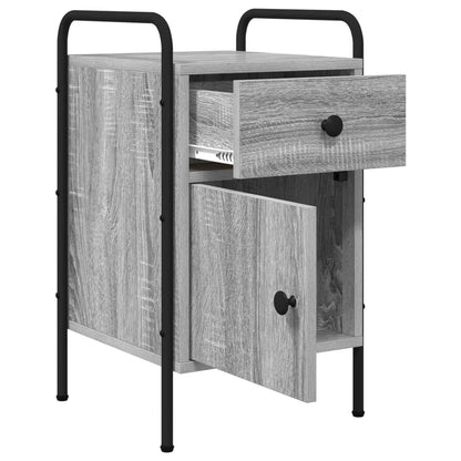 vidaXL Bedside Cabinet Grey Sonoma 35 x 36.5 x 61 cm Engineered Wood 3