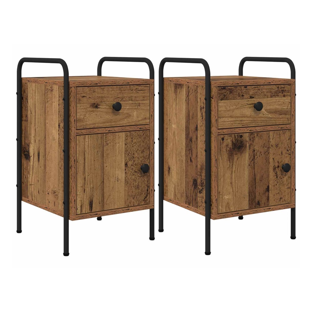 Bedside Cabinet 35 x 36.5 x 61 cm Old wood 2