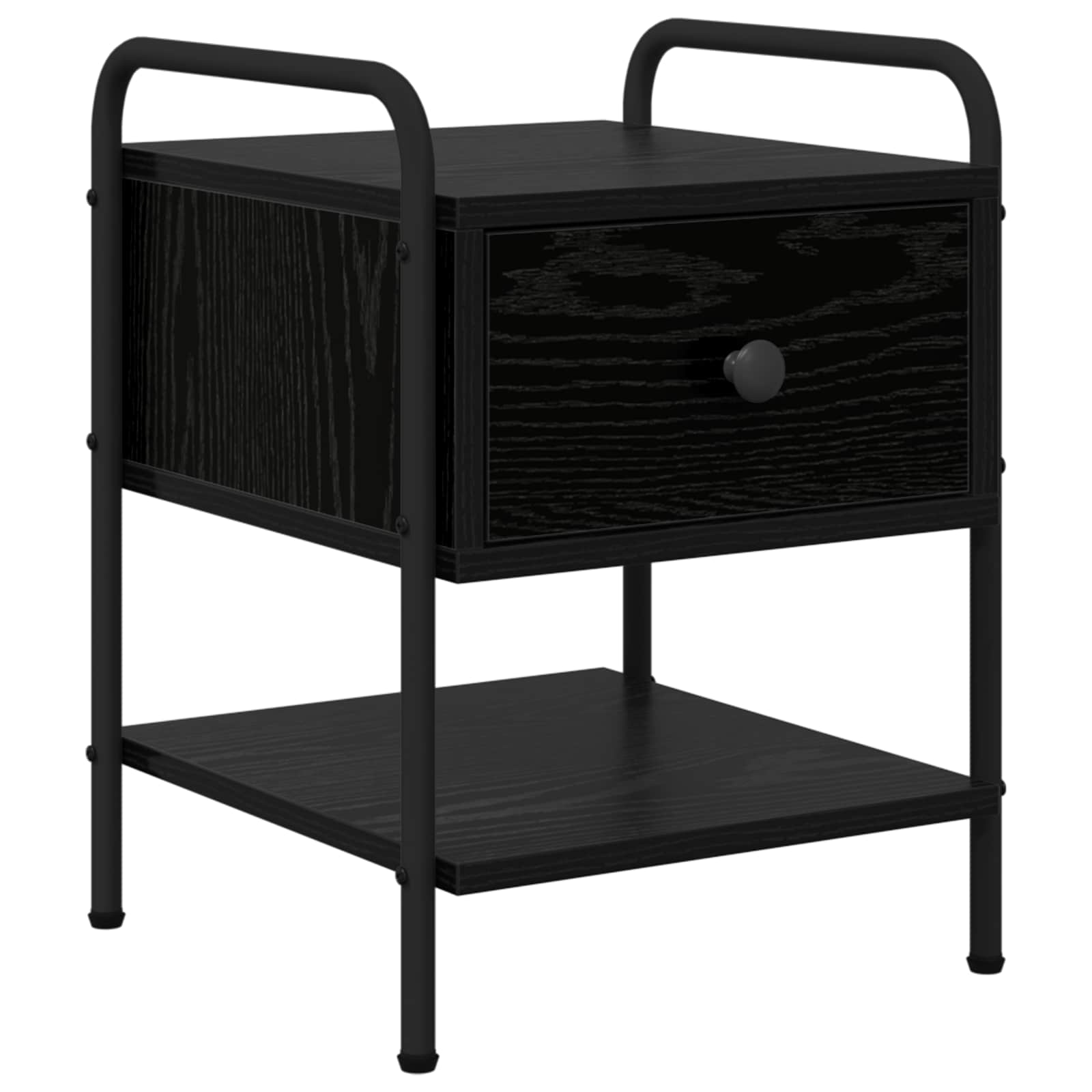 vidaXL Bedside Cabinet 2 pcs Black Oak 35 x 36.5 x 47 cm 4