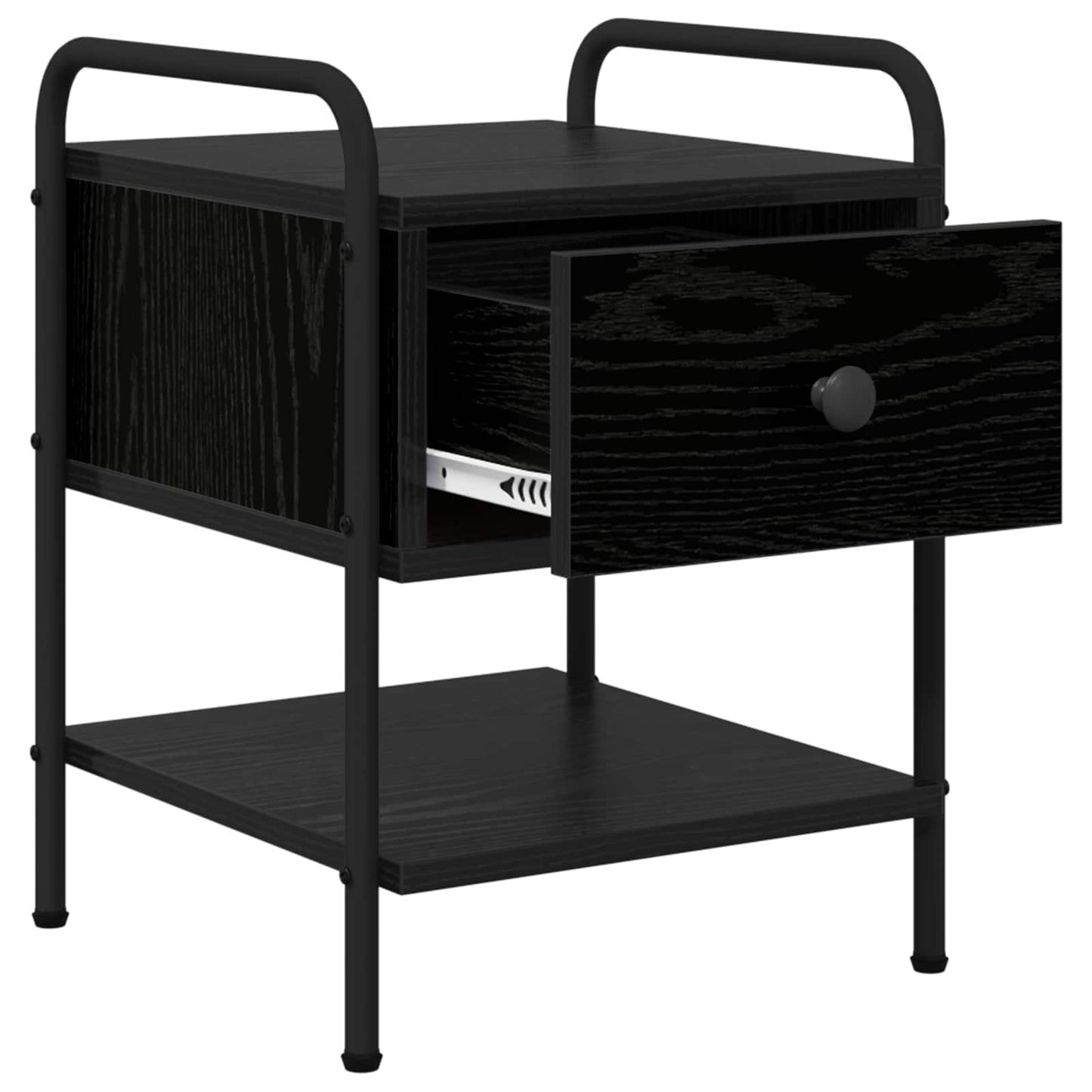 vidaXL Bedside Cabinet 2 pcs Black Oak 35 x 36.5 x 47 cm 5