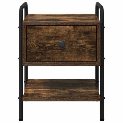 vidaXL Bedside Cabinet 2 pcs Smoked Oak 35 x 36.5 x 47 cm 6