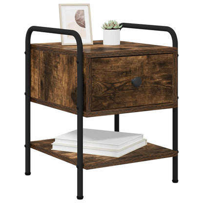 vidaXL Bedside Cabinet 2 pcs Smoked Oak 35 x 36.5 x 47 cm 3