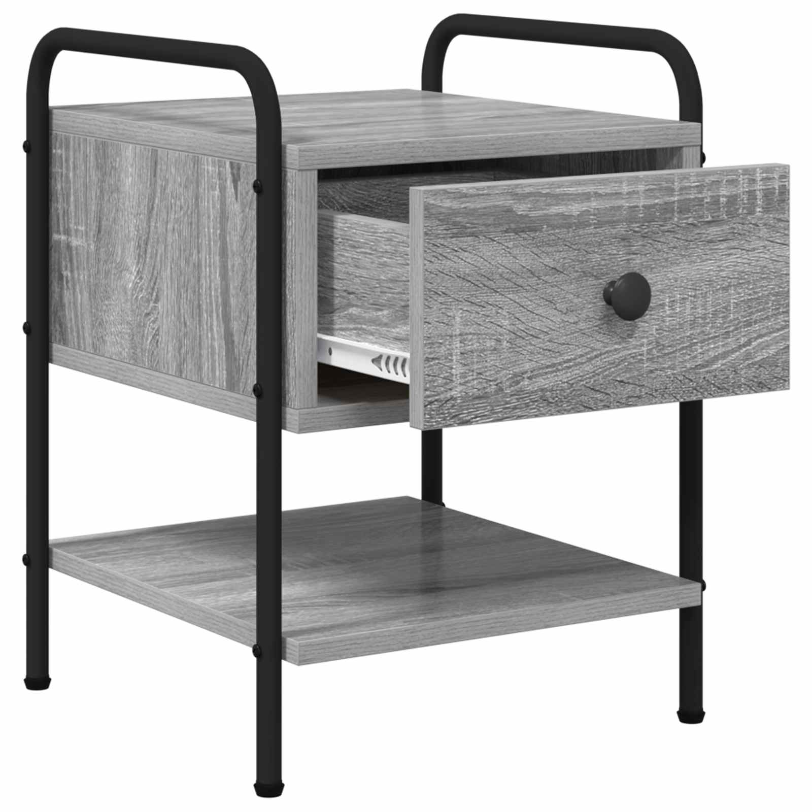 vidaXL Bedside Cabinet 2 pcs Grey Sonoma 35 x 36.5 x 47 cm 5