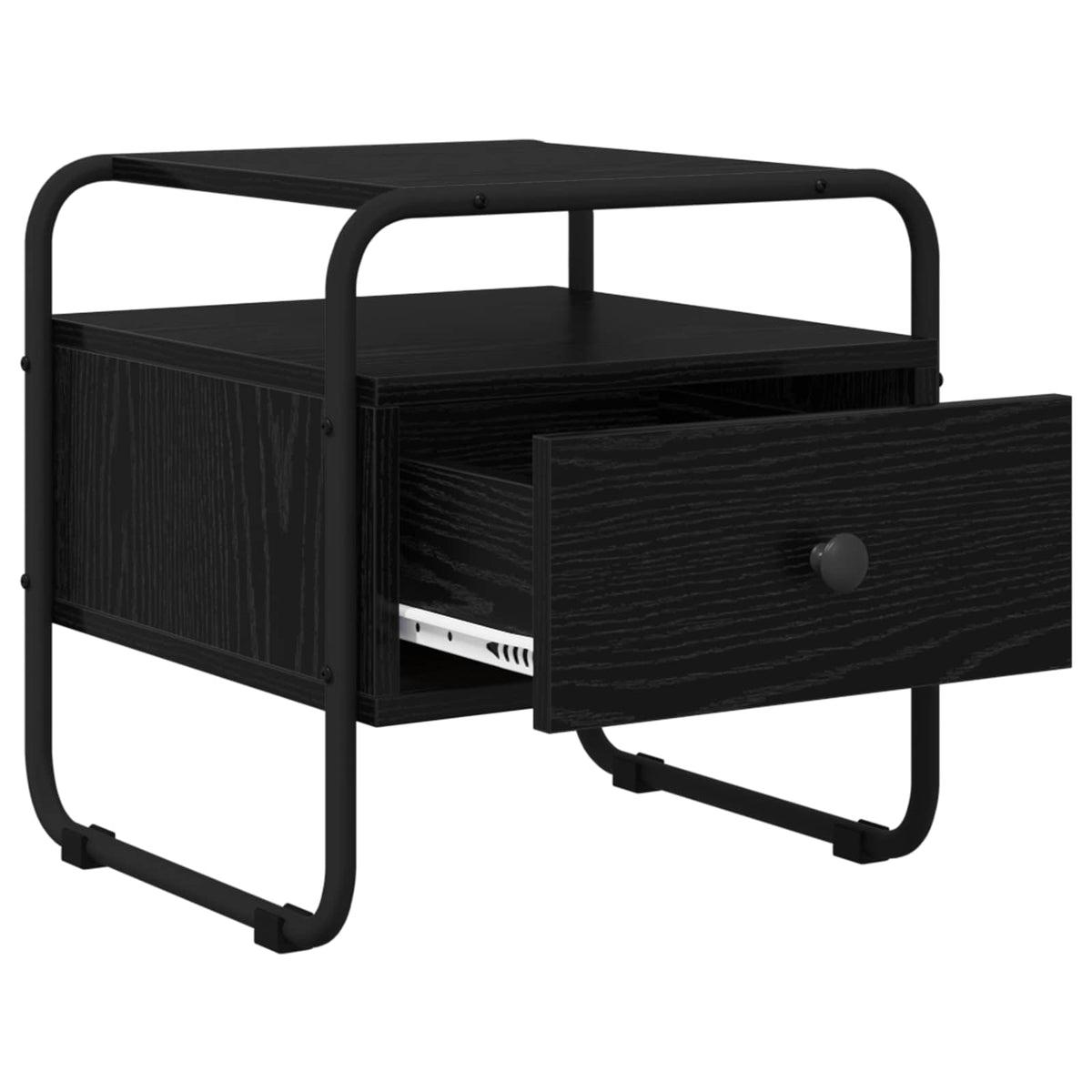 vidaXL Bedside Cabinet 2 pcs Black Oak 40 x 39.5 x 40 cm 5