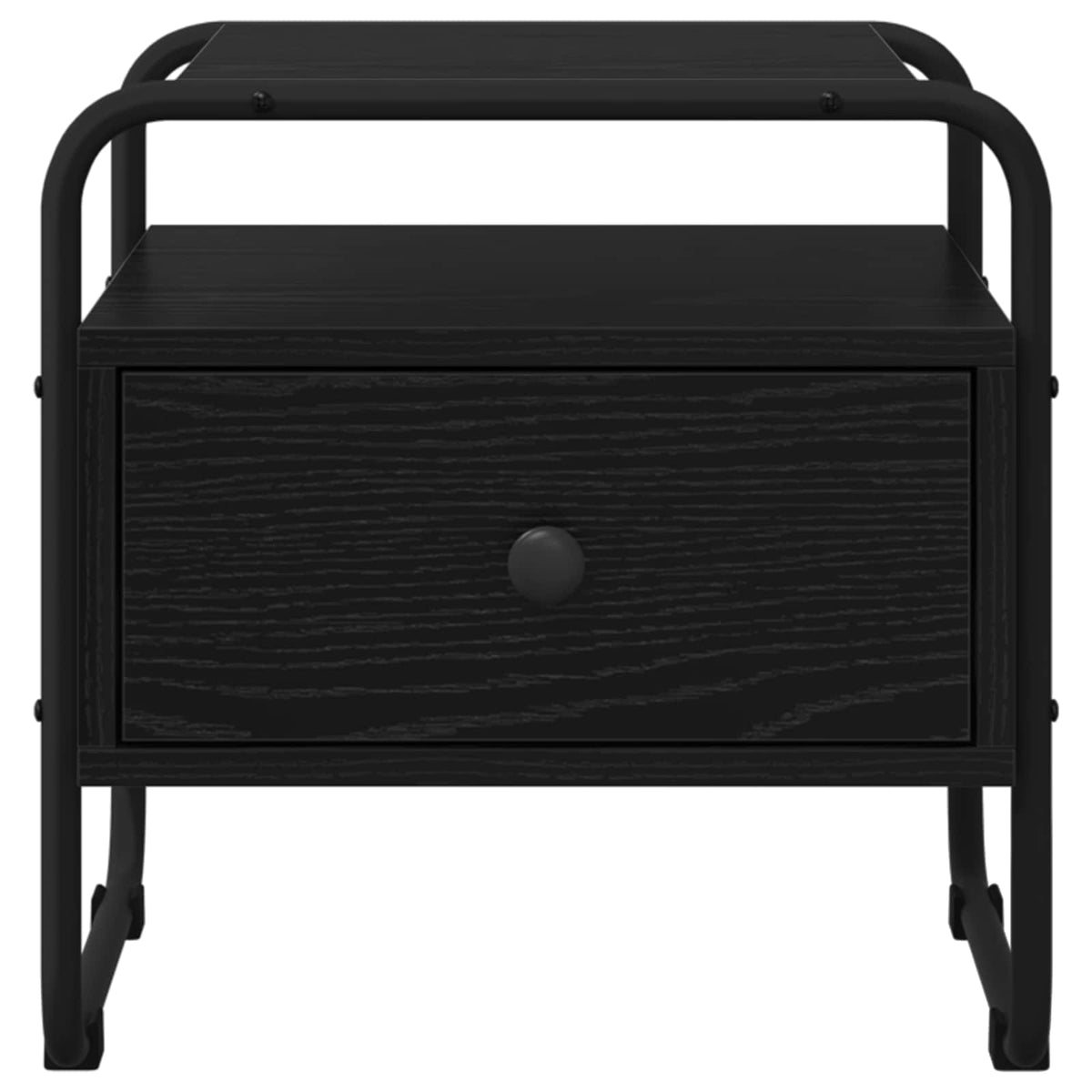vidaXL Bedside Cabinet 2 pcs Black Oak 40 x 39.5 x 40 cm 6