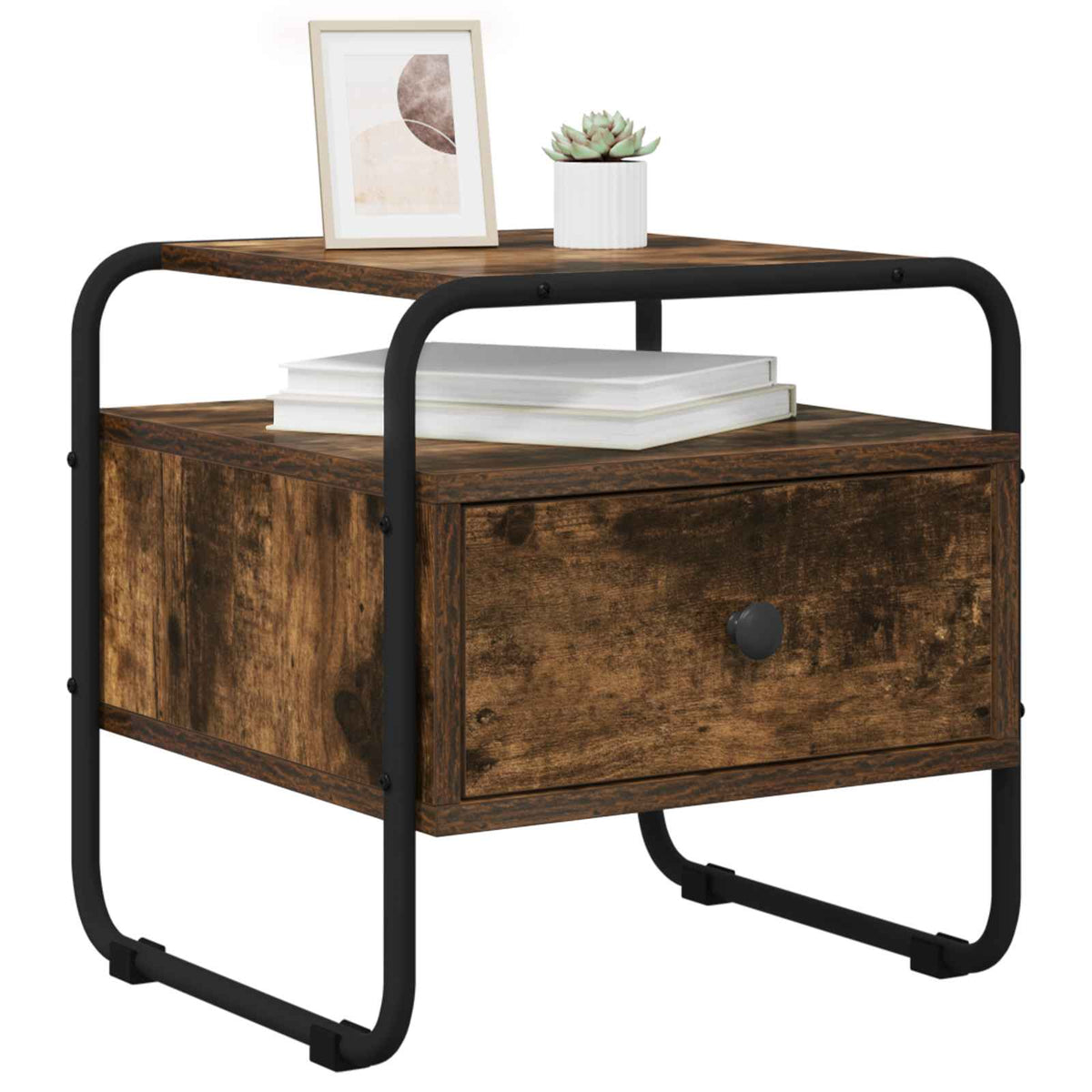 Bedside Cabinet 40 x 39.5 x 40 cm Smoked oak