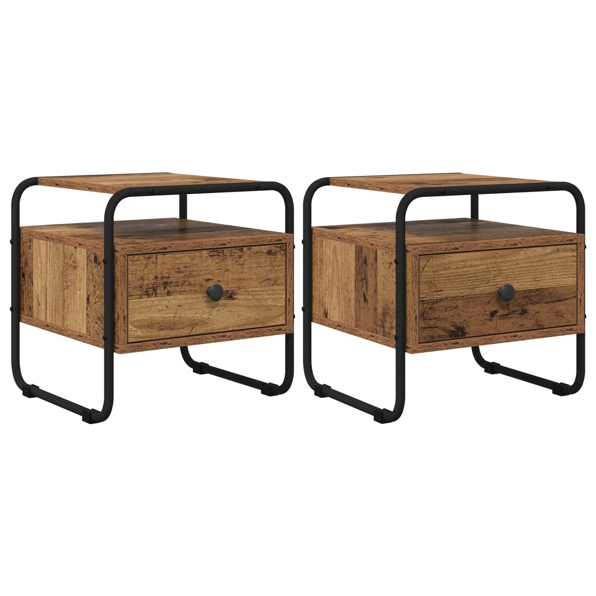 Bedside Cabinet 40 x 39.5 x 40 cm Old wood