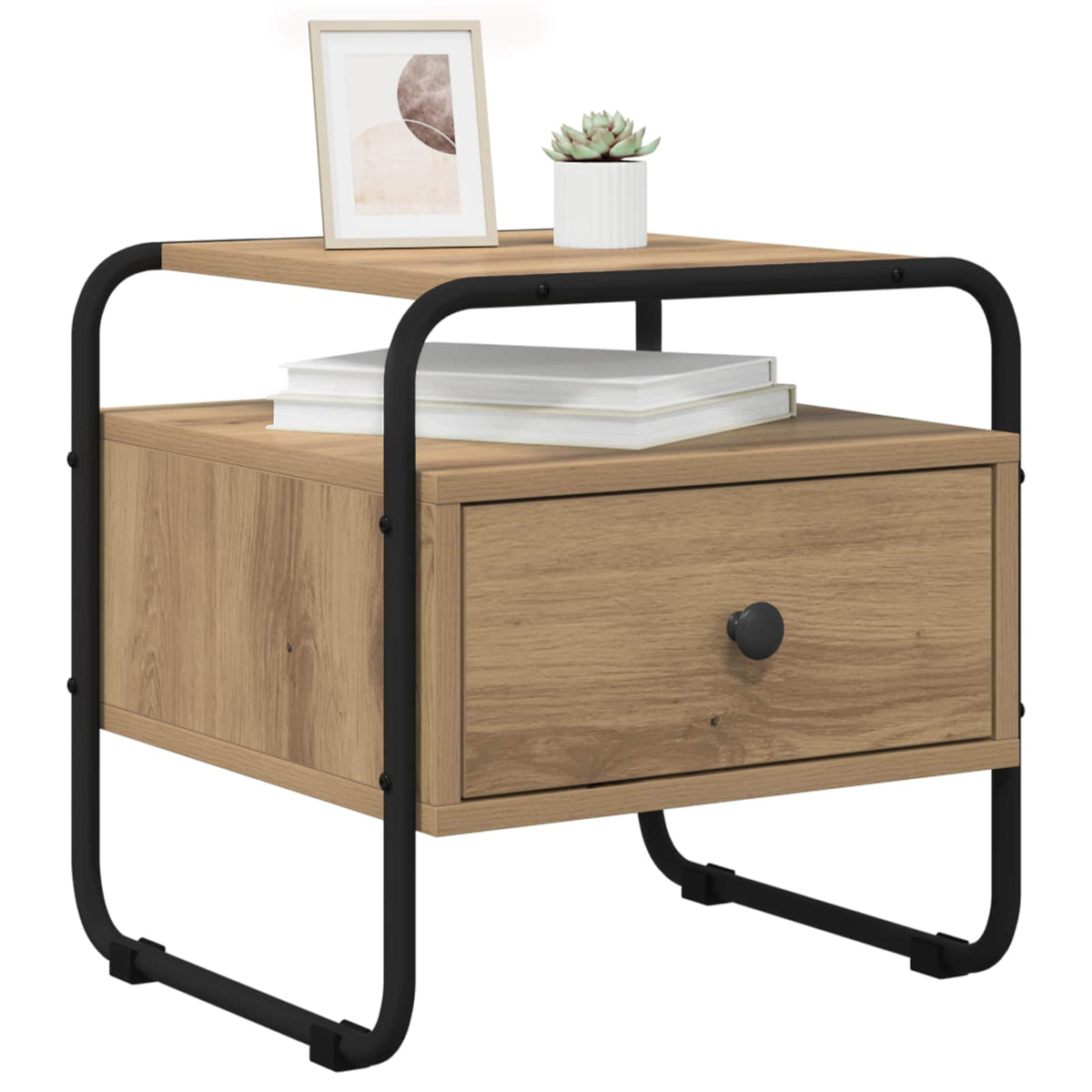 Bedside Cabinet 40 x 39.5 x 40 cm Artisan oak