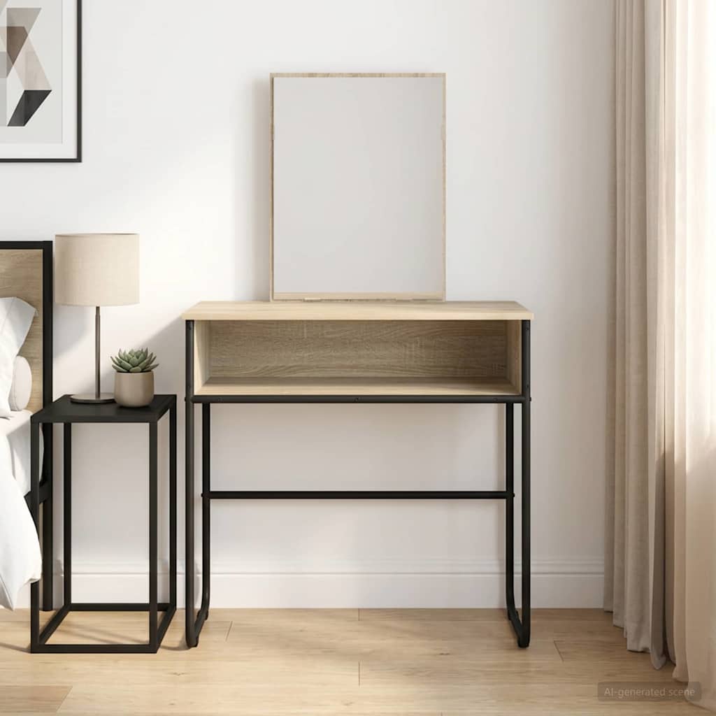 vidaXL Dressing Table Sonoma Oak 81 x 40 x 131 cm Engineered Wood 1