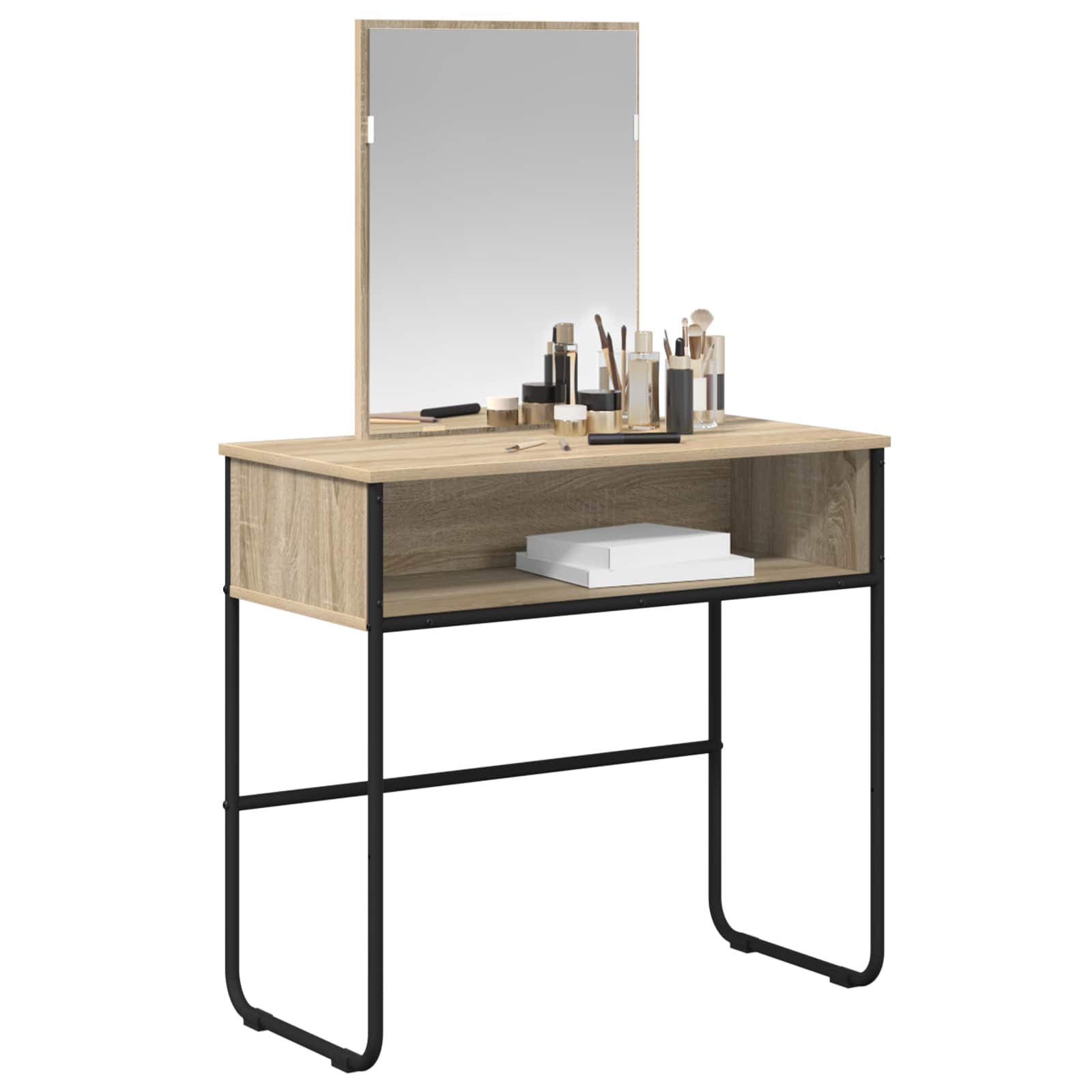 vidaXL Dressing Table Sonoma Oak 81 x 40 x 131 cm Engineered Wood 3