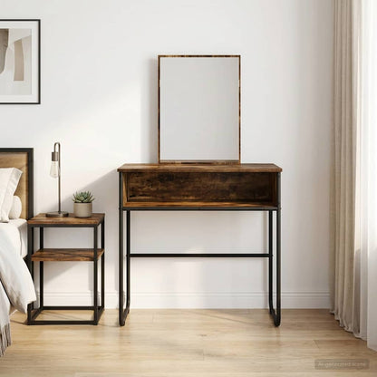 vidaXL Dressing Table Smoked Oak 81 x 40 x 131 cm Engineered Wood 1