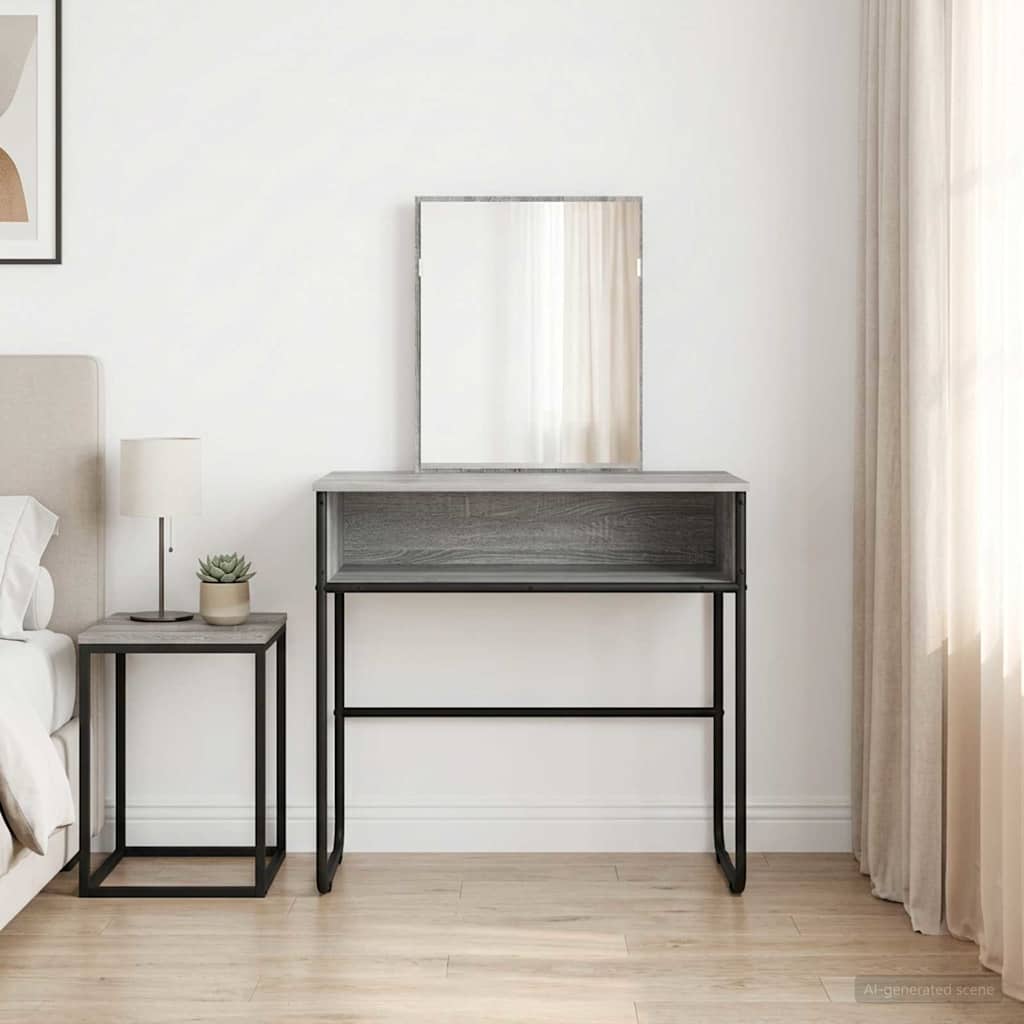 Dressing Table 81 x 40 x 131 cm Engineered Wood Grey sonoma
