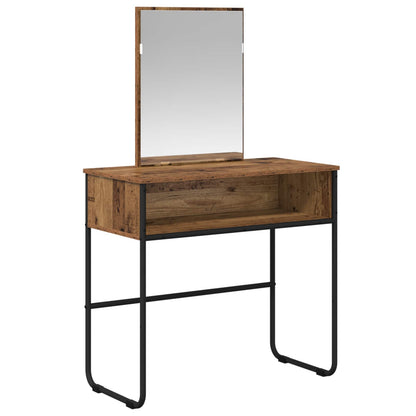 vidaXL Dressing Table Old Wood 81 x 40 x 131 cm Engineered Wood 2