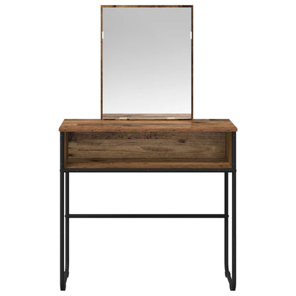 vidaXL Dressing Table Old Wood 81 x 40 x 131 cm Engineered Wood 4