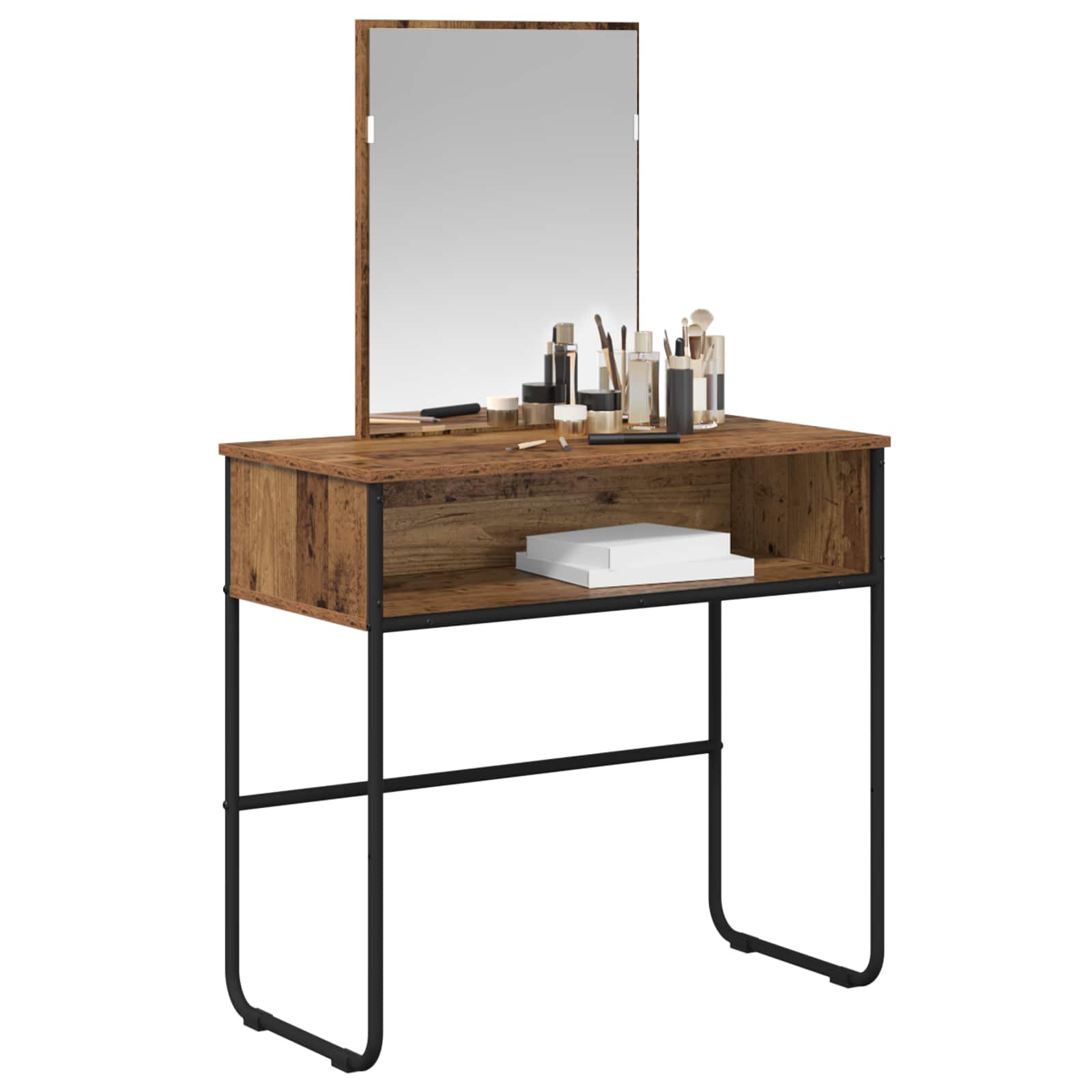 vidaXL Dressing Table Old Wood 81 x 40 x 131 cm Engineered Wood 3