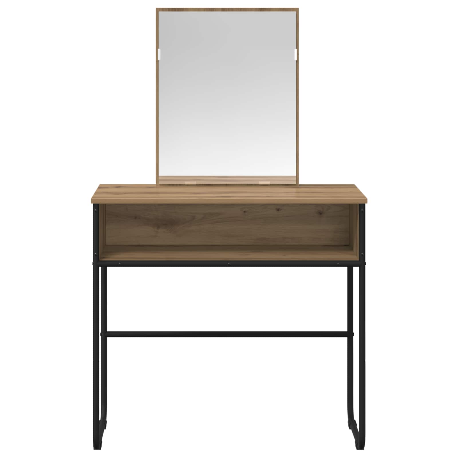 vidaXL Dressing Table Artisan Oak 81 x 40 x 131 cm Engineered Wood 4