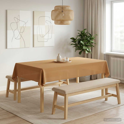 vidaXL Table Cloth 5 pcs Rectangular Beige 140 x 260 cm Polyester 1