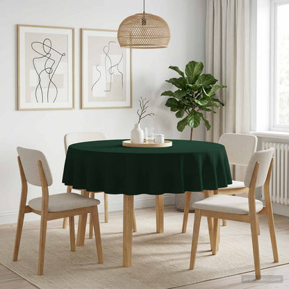 vidaXL Table Cloth 5 pcs Round Dark Green Ø 180 cm Polyester 1