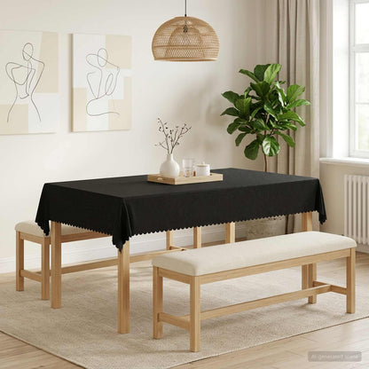 vidaXL Table Cloth 5 pcs Rectangular Dark Grey 140 x 260 cm 1