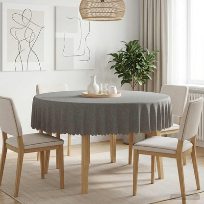 Table Cloth Rectangular 5 Light grey Ø 180 cm
