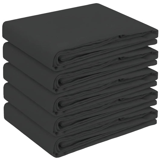 Table Cloth 5 pcs Rectangular Dark Grey Polyester