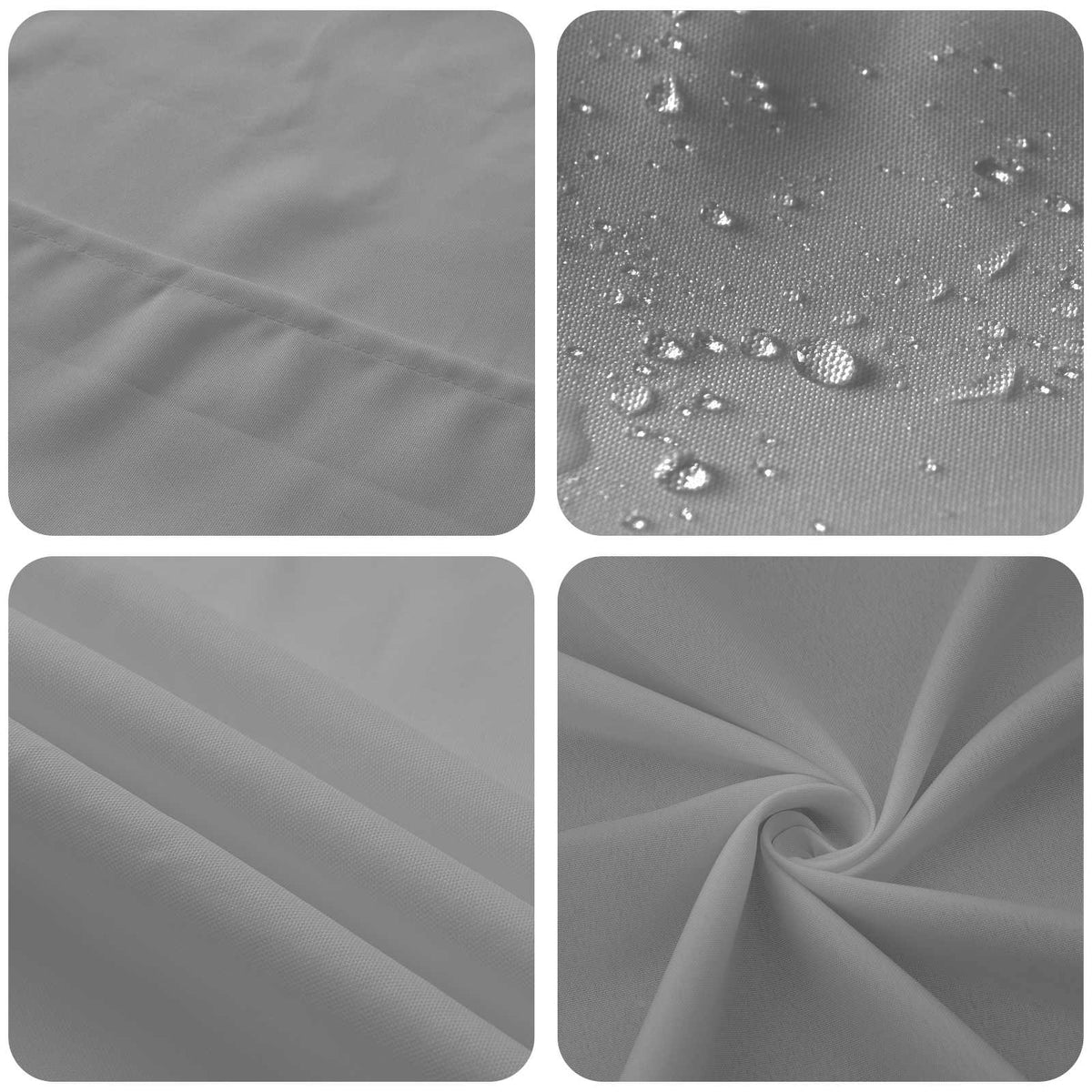 vidaXL Table Cloth 5 pcs Rectangular Light Grey 140 x 260 cm Polyester 6