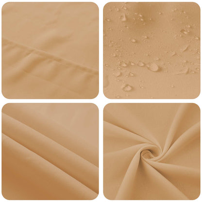 vidaXL Table Cloth 5 pcs Rectangular Beige 140 x 260 cm Polyester 6