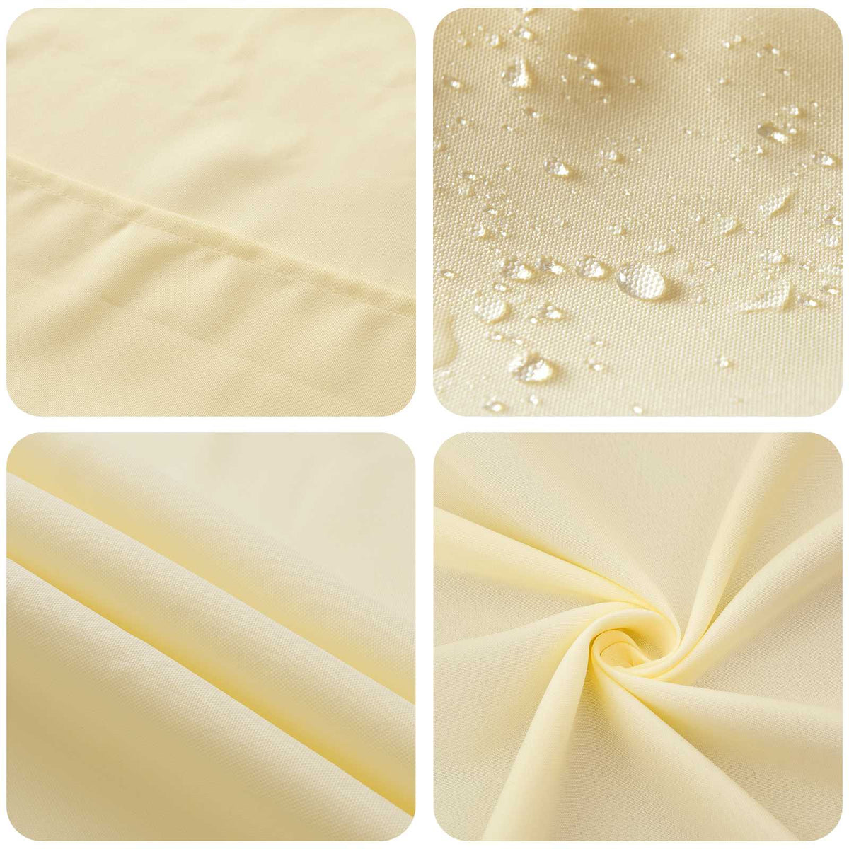 Table Cloth 5 pcs Cream White Polyester
