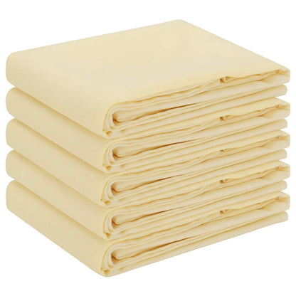 Table Cloth 5 pcs Cream White Polyester